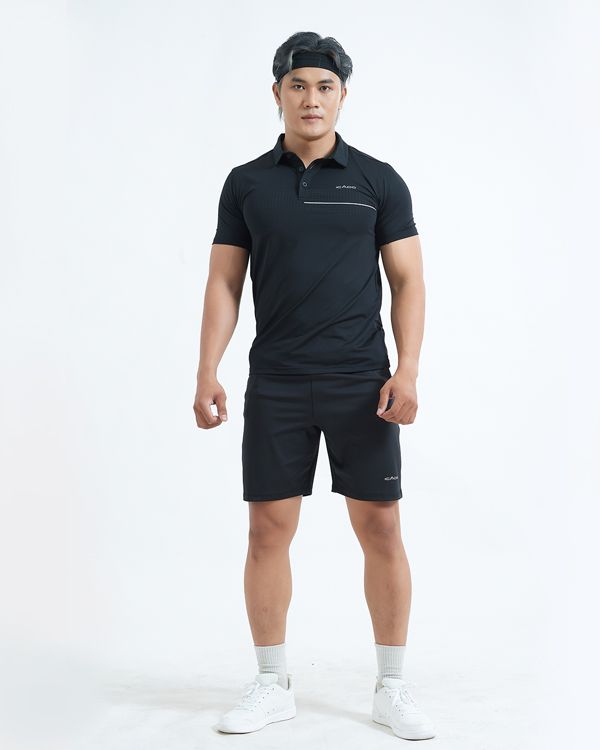 Set Tập Gym Yoga Nam Áo Polo Icado AT44 Quần Đùi Icado AT15