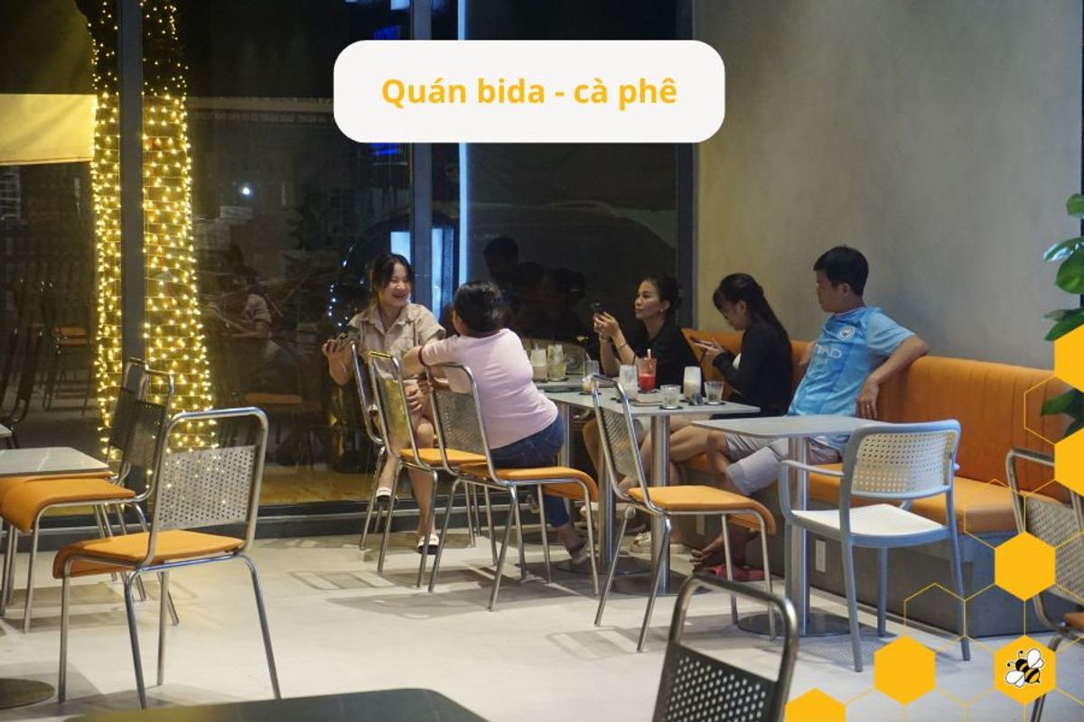 quán bida kết hợp quán cafe