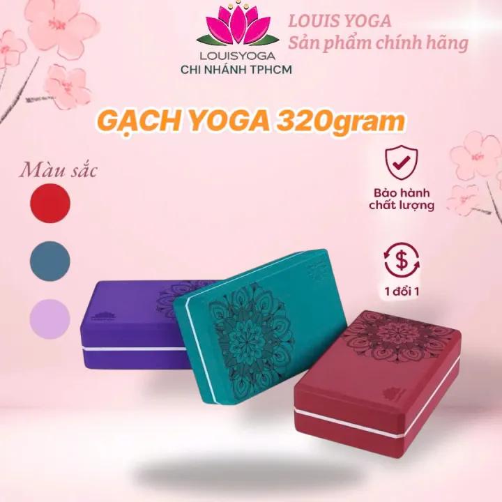Gạch Tập Yoga (Block yoga) trọng lượng 320gram (giá bán 1 viên) hãng Louis yoga In Nổi Hoa Mandala, chịu lực tốt