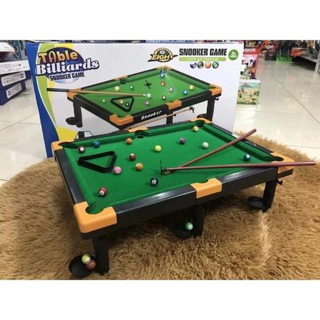 Bàn Bi a Mini - Bida Snooker bằng vải nỉ có 16 viên bi có số kích thước 50x38x16cm