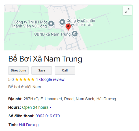 Bể Bơi Xã Nam Trung