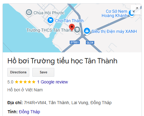 Hồ bơi Trường tiểu học Tân Thành