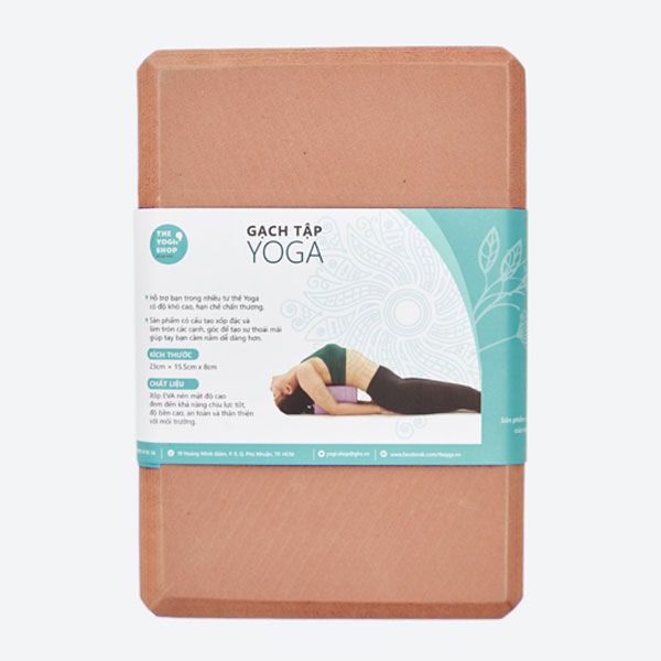 GẠCH TẬP YOGA CAM NÂU