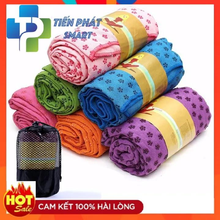 Khăn trải thảm yoga siêu bền(tặng túi đựng)hạt cao su non