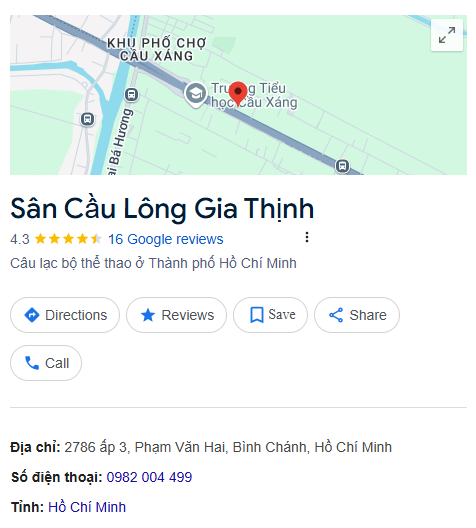 Sân Cầu Lông Gia Thịnh