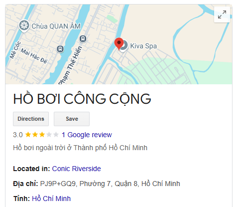 HỒ BƠI CÔNG CỘNG