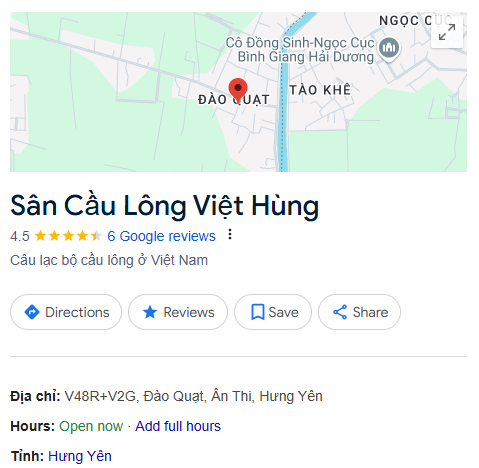 Sân Cầu Lông Việt Hùng