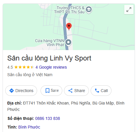 Sân cầu lông Linh Vy Sport