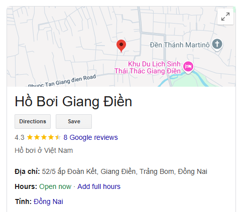 Hồ Bơi Giang Điền