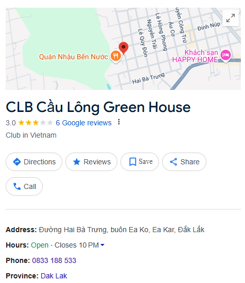 CLB Cầu Lông Green House