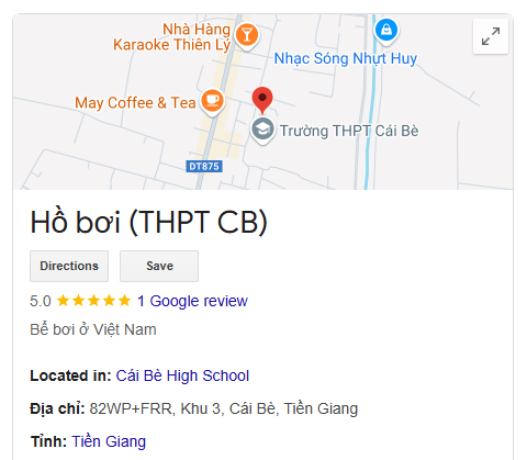 Hồ bơi (THPT CB)