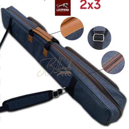 Bao vải đựng cơ bida - Đựng 2 Chuôi 3 Ngọn - Bao Đựng Cơ Bida 3 Chuôi 4 Ngọn Jflowers Vải Cao Cấp- LEOPARD BILLIARD
