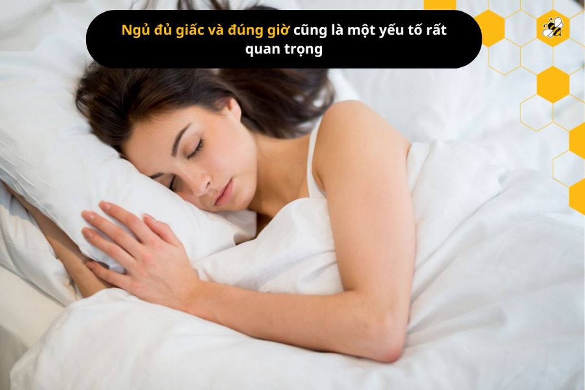 Ngủ đủ giấc và đúng giờ cũng là một yếu tố rất quan trọng