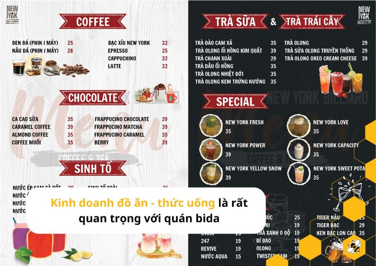 Kinh doanh thức ăn đồ uống là rất quan trọn với quán