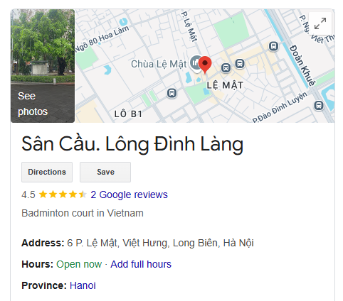 Sân Cầu. Lông Đình Làng