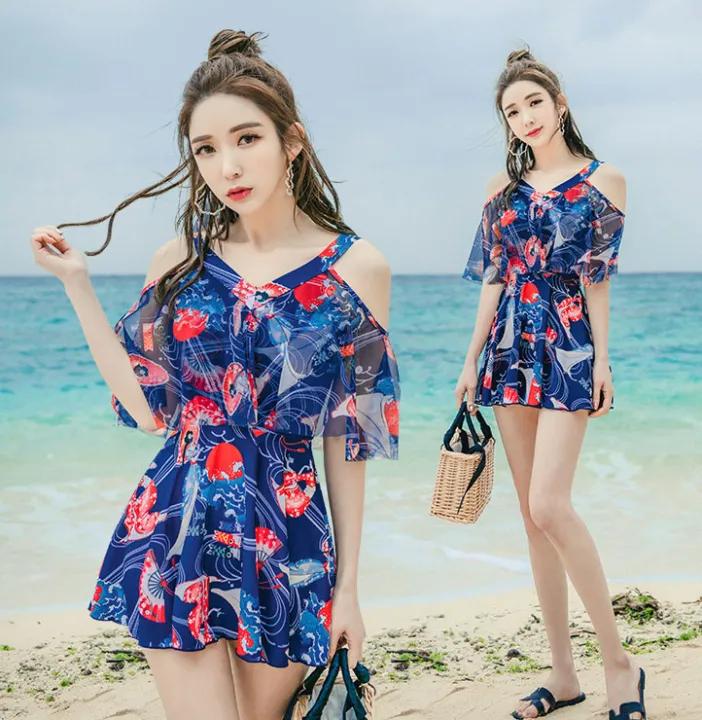 (THUN LẠNH) Bộ đồ bơi nữ kín đáo đẹp - Áo bơi BIKINI tắm dạng váy đẹp (T049)