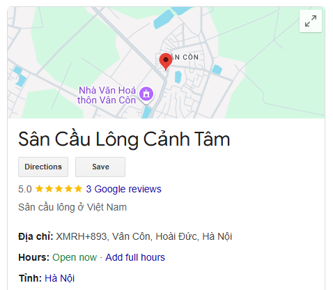 Sân Cầu Lông Cảnh Tâm