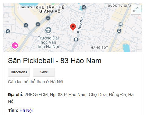 Sân Pickleball - 83 Hào Nam