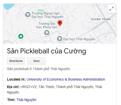 Sân Pickleball của Cường