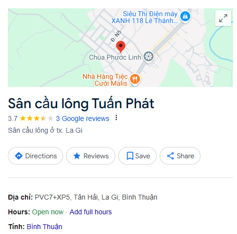 Sân cầu lông Tuấn Phát