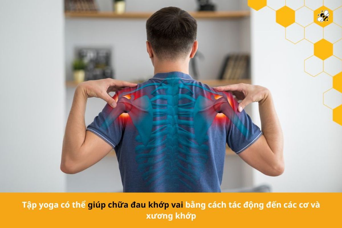 Tập yoga có thể giúp chữa đau khớp vai bằng cách tác động đến các cơ và xương khớp