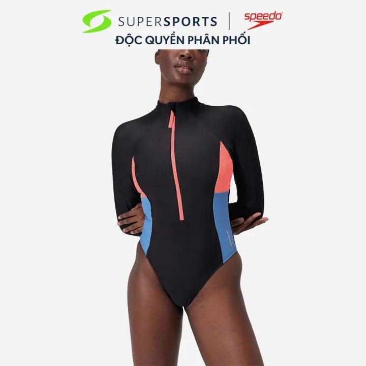 Bộ Đồ Bơi Một Mảnh Nữ Speedo Hydraline Colourblock Zip - Đen