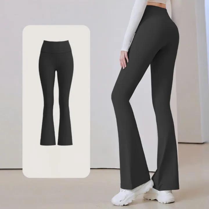 Quần Loe Tập Yoga Nữ, Quần Dài Tập Yoga Nữ Cạp Cao Chất Vải Thun Lạnh Co Giãn 4 Chiều Thấm Hút Mồ Hôi Q16