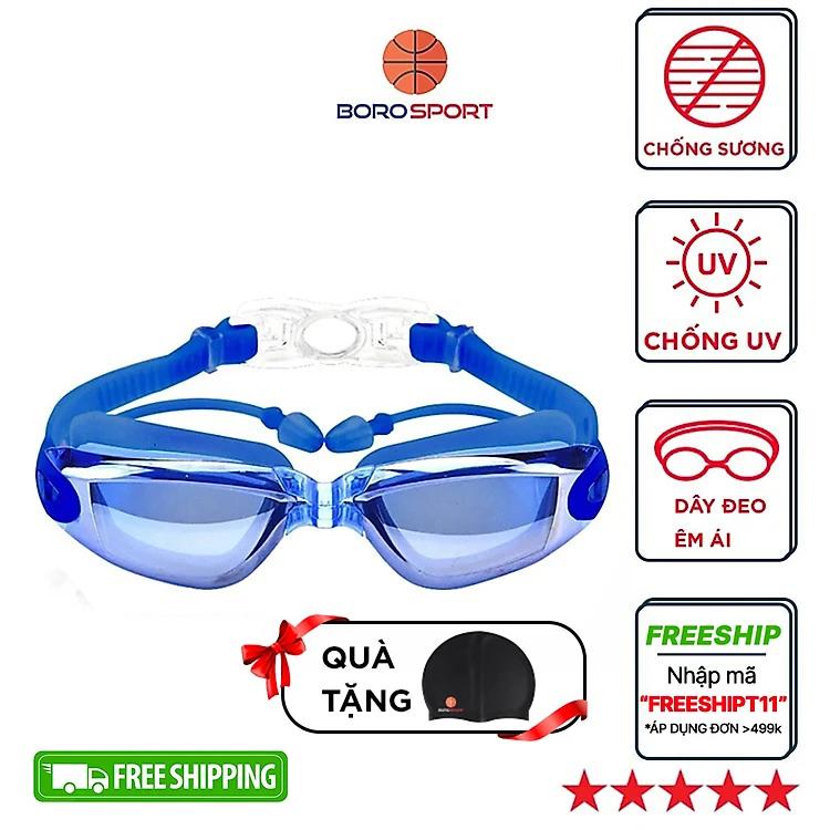 Kính Bơi Tráng Gương  kèm bịt tại cao cấp Cleacco chống sương mù , chống tia UV Hàng chính hãng
