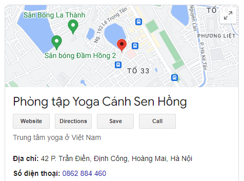 Phòng tập Yoga Cánh Sen Hồng