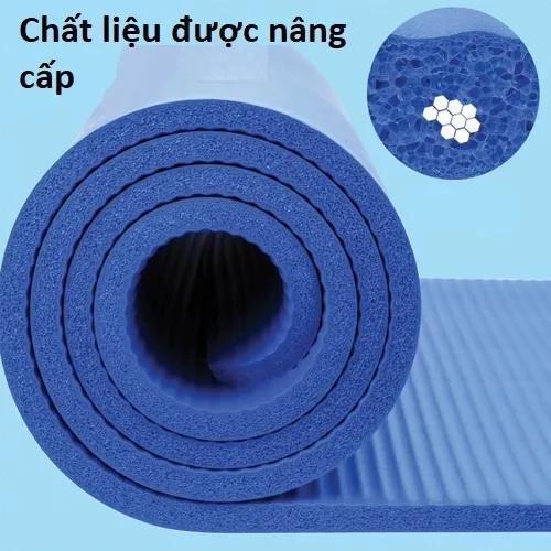 Thảm tập yoga/tập gym dày, chống trơn trượt, gấp gọn tiện lợi, thảm tập thể dục tại nhà cao cấp Aimilo