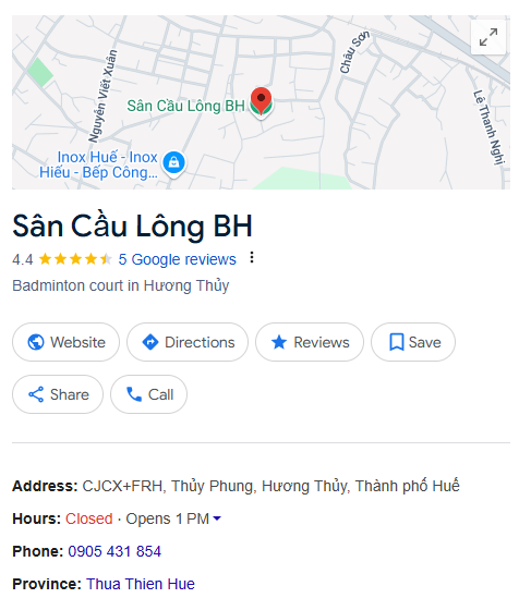 Sân Cầu Lông BH