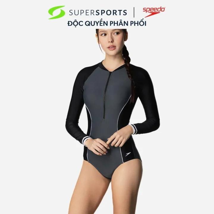 Bộ Đồ Bơi Chống Nắng Nữ Speedo Long Sleeve - Đen