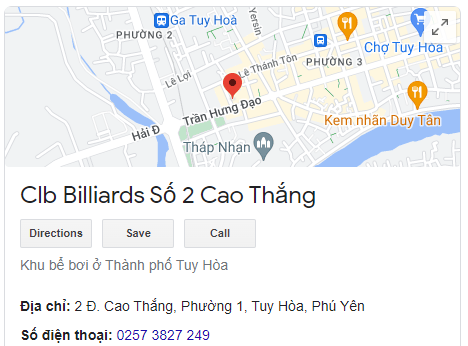 Clb Billiards Số 2 Cao Thắng