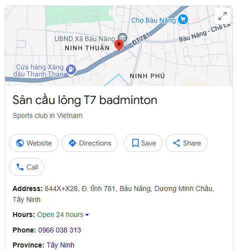 Sân cầu lông T7 badminton