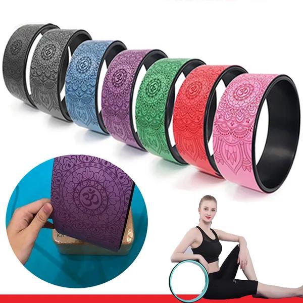 Vòng tập Yoga 33cm khung nhựa ABS bọc TPE, cao su PU chống trơn trượt cao c��ấp chính hãng - Yoga Wheel YO23