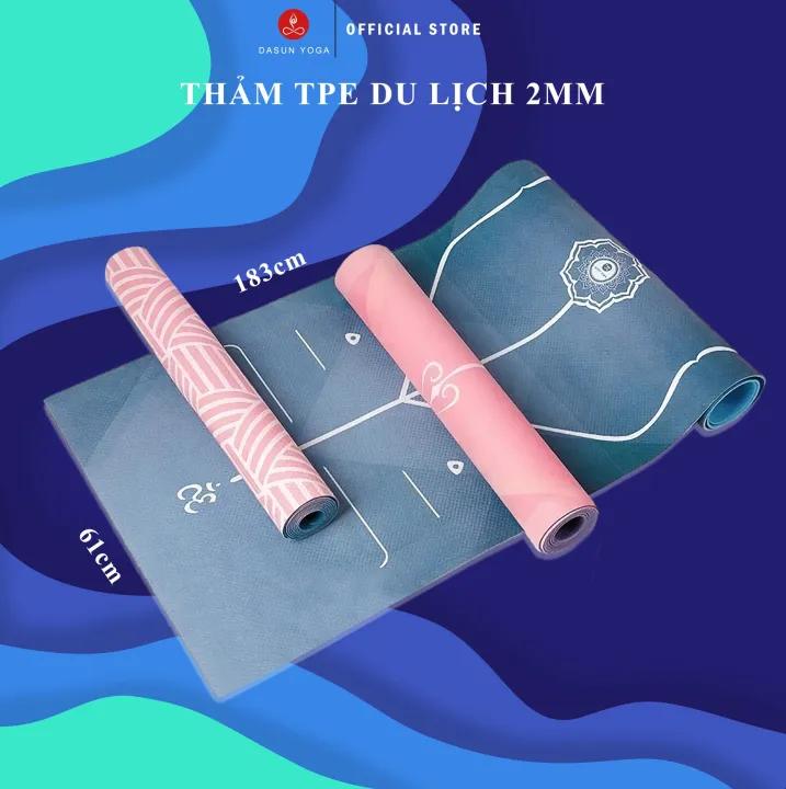 Thảm tập Yoga du lịch gấp gọn 2mm chống trơn trượt