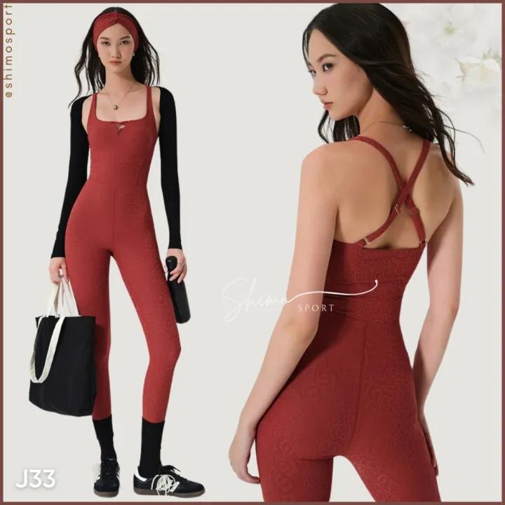 Jumpsuite yoga J33 vải 3D 🅾️L🅰️🅱️, hàng Quảng Châu cao cấp, bộ jump tập gym yoga vải mềm mịn co giãn 4 chiều thấm hút