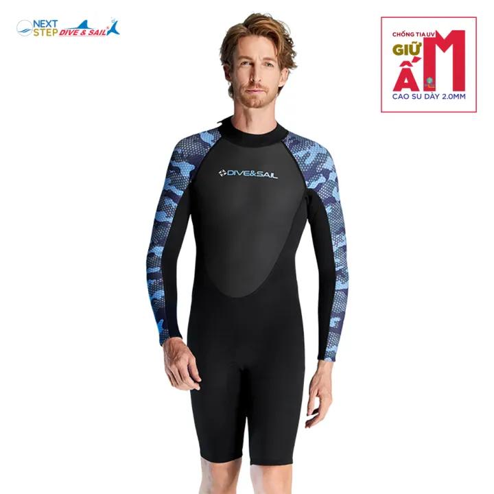 Đồ bơi giữ nhiệt nam hiệu DIVE AND SAIL chất liệu cao su dày 2mm thể thao bơi lội lặn chuyên nghiệp