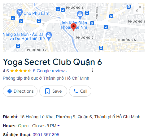 Yoga Secret Club Quận 6