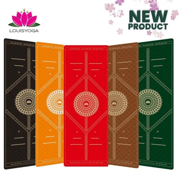 Thảm cao su tập yoga Louis phiên bản Lucky định tuyến Chất liệu cao su non chống trơn, chống trượt, độ đàn hồi cao