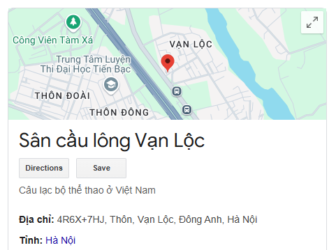 Sân cầu lông Vạn Lộc