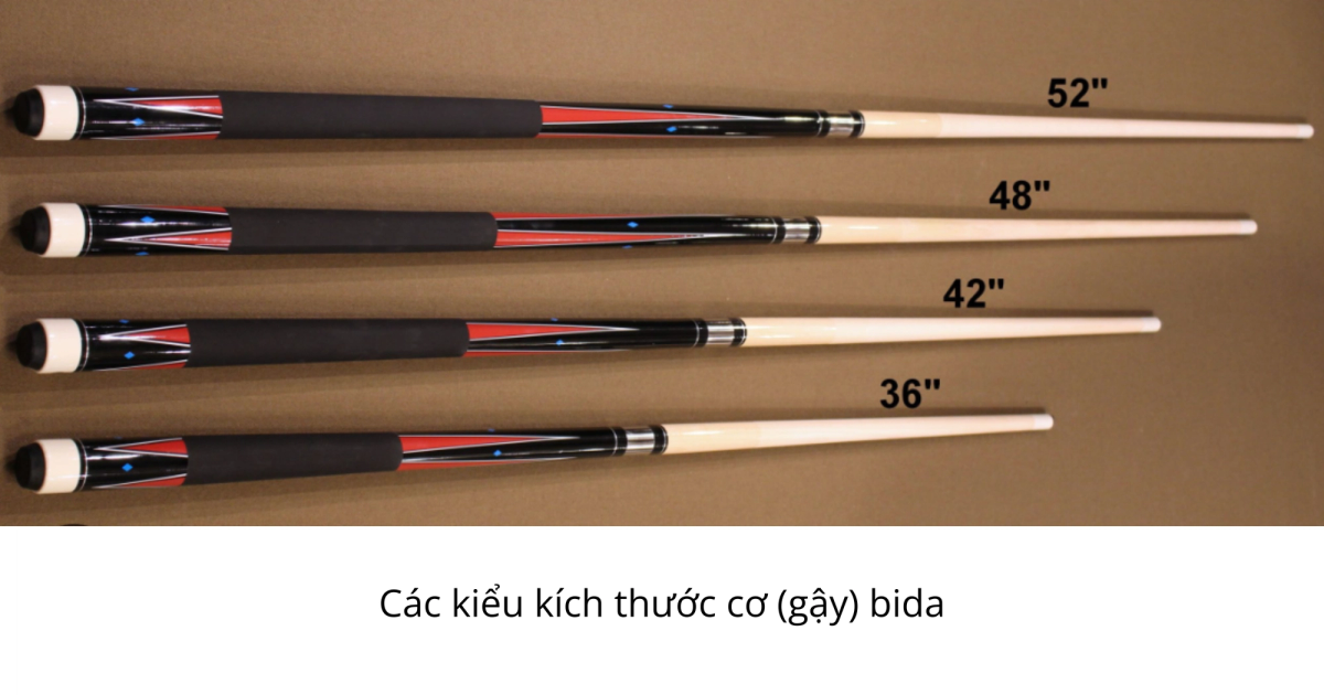 Kích thước cơ (gậy) bida