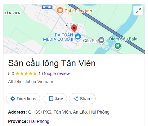 Sân cầu lông Tân Viên