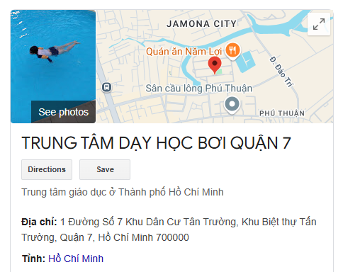 TRUNG TÂM DẠY HỌC BƠI QUẬN 7