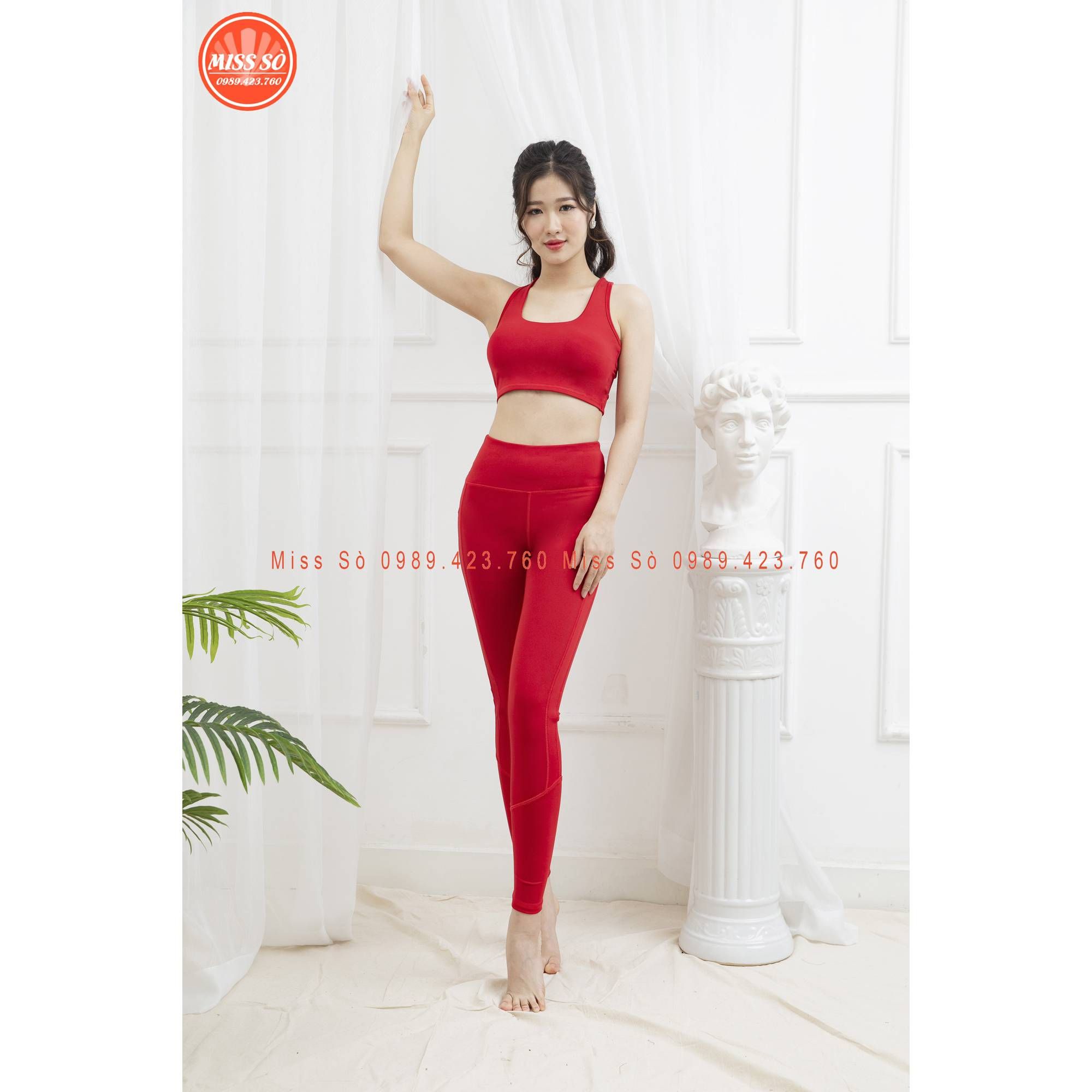 ĐỒ TẬP GYM YOGA NỮ - HÀNG THIẾT KẾ MISS SÒ VNC ĐỎ