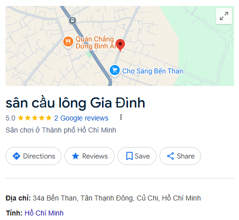 sân cầu lông Gia Đình