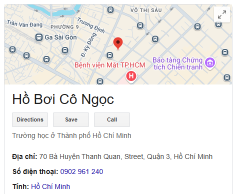 Hồ Bơi Cô Ngọc