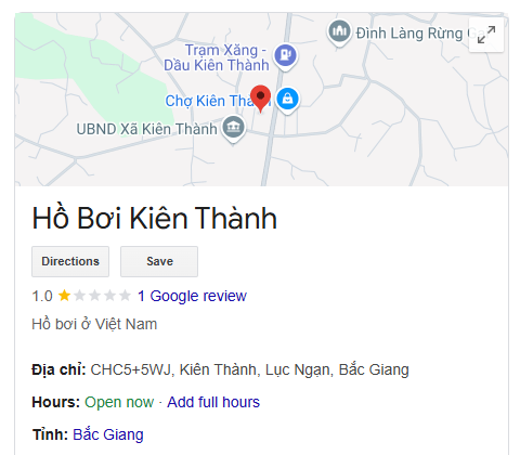 Hồ Bơi Kiên Thành