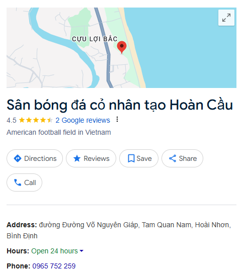 Sân bóng đá cỏ nhân tạo Hoàn Cầu