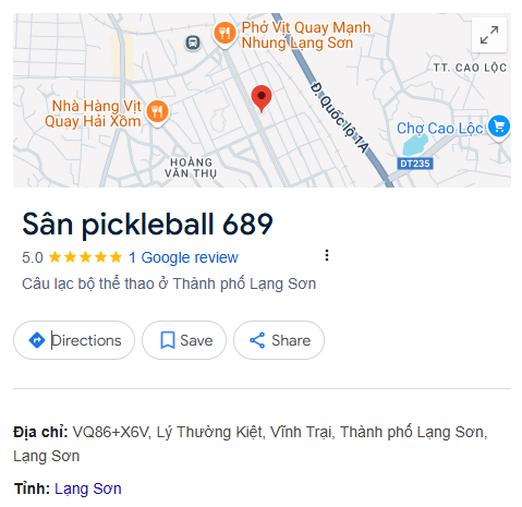 Sân pickleball 689